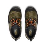 Big Kids' Howser II Waterproof Chukka  |  Dark Olive/Gold Flame