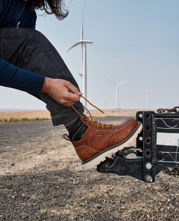 Men's Cincinnati 6 Waterproof 90?? Heel Boot (Soft Toe)  |  Tuscan Red/Sandshell