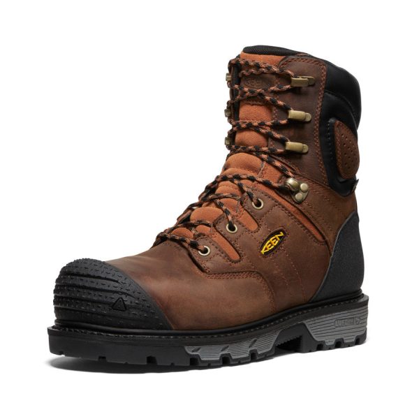 Men's Camden 8 Insulated Waterproof Boot (Carbon Toe) | Leather Brown/Black